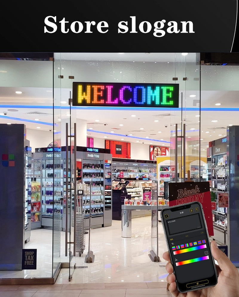 LED Matrix Pixel LED Display Screen Message Scrolling Sign Board Soft Flexible Advertising Light For Store Car Truck Devil Eye