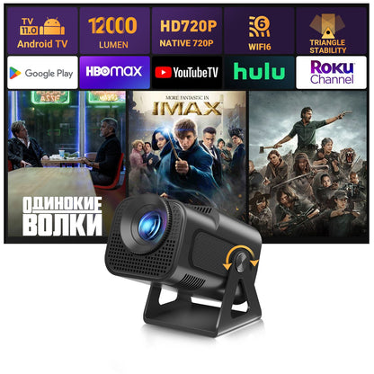 XGODY 4K Mini 12000 Lumens LED Projector 5G WiFi Bluetooth Android Beamer Home Theater