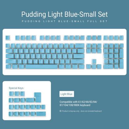 129 Teclas Pudding Keycaps Perfil OEM PBT Double Shot Keycap Para Teclado Mecânico Mx Switch Layout ISO Teclas retroiluminadas RGB