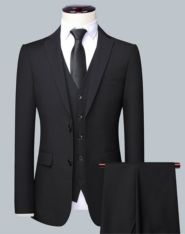Men's Solid Color Business Suit 2025 High Quality Fashion Banquet Wedding Trend Groom Best Man Single 3/2/1