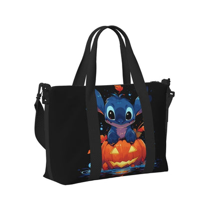 Custom Large SLilo And Stitch Cartoon Tote Bag Women Anime Shopping Shoulder Beach Gym Travel Bag