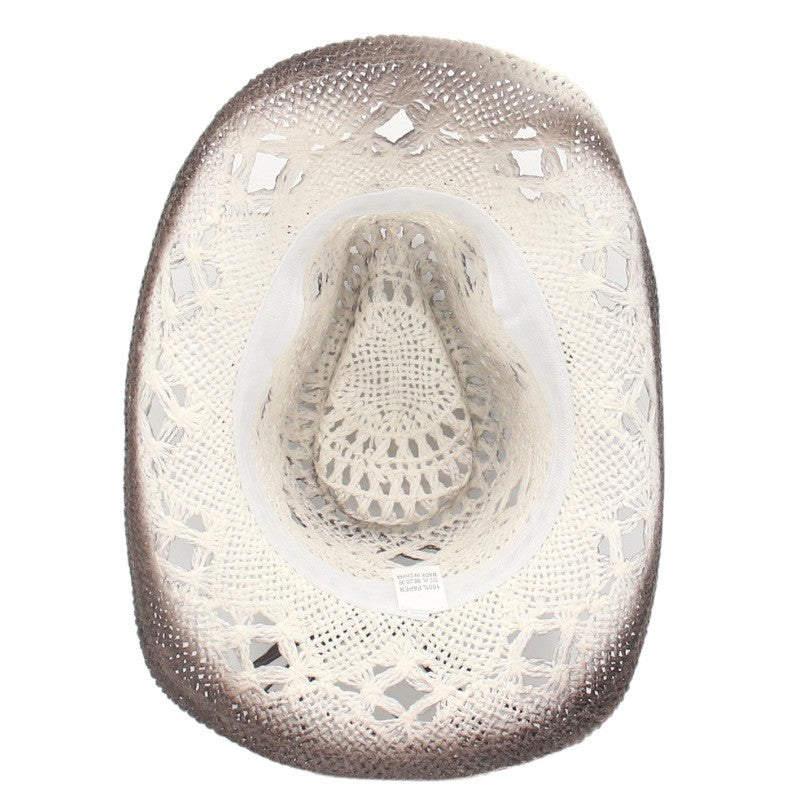New outdoor beach sun protection and breathable cowboy hat with ethnic style, western sun protection and shading