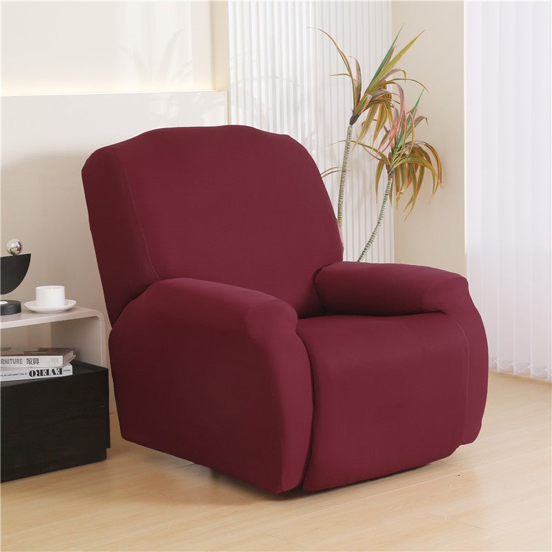 4pcs/set Solid Color Stretch Recliner Sofa Cover for Living Room Elastic Non Slip Armchair Covers All-inclusive Couch Slipcovers