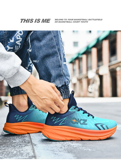 Tênis de Corrida Masculino com Placa de Carbono e Amortecimento de Ar, Tênis Esportivo Feminino Macio e Robusto, Sapatos Casuais para o Dia a Dia e Caminhada ao Ar Livre