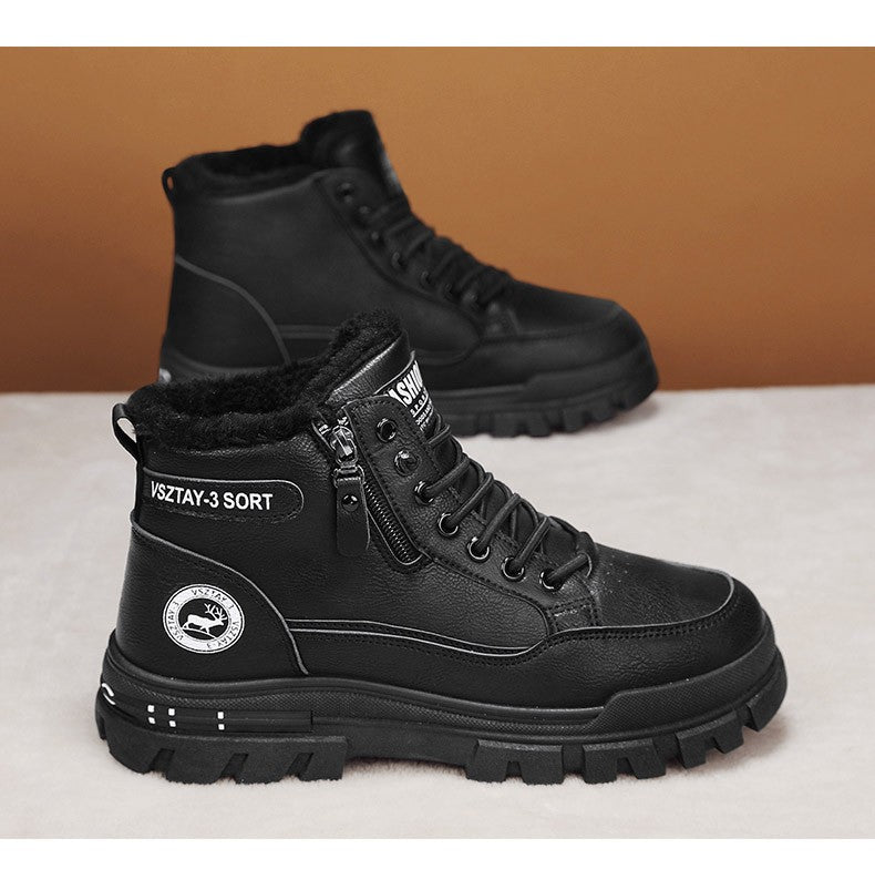 Men's winter warm ankle boots, new anti-slip sports shoes, men's motorcycle snow boots Botas Para Hombre