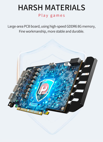 Placa de Vídeo Gamer MLLSE AMD RX5500XT 8G 8GB 128Bit GDDR6 PCI-E 4.0×8 GPU Radeon rx5500xt 8gb