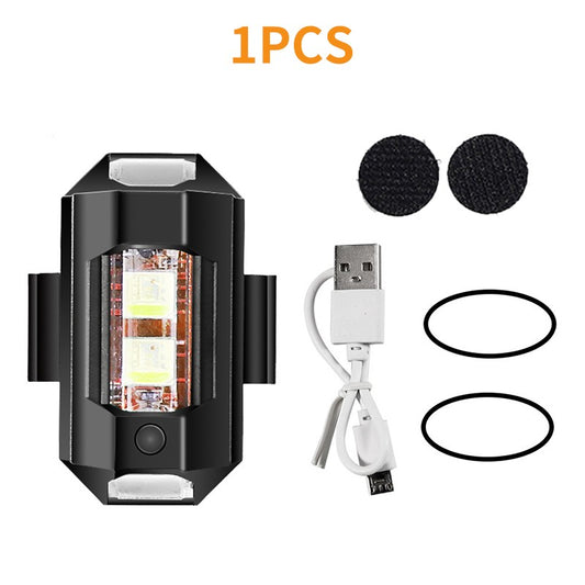 Warning Signal Light Motorcycle Lights Drone Strobe Light USB LED Anti-Collision Bike Night Flying Mini Flashing  Signal Light