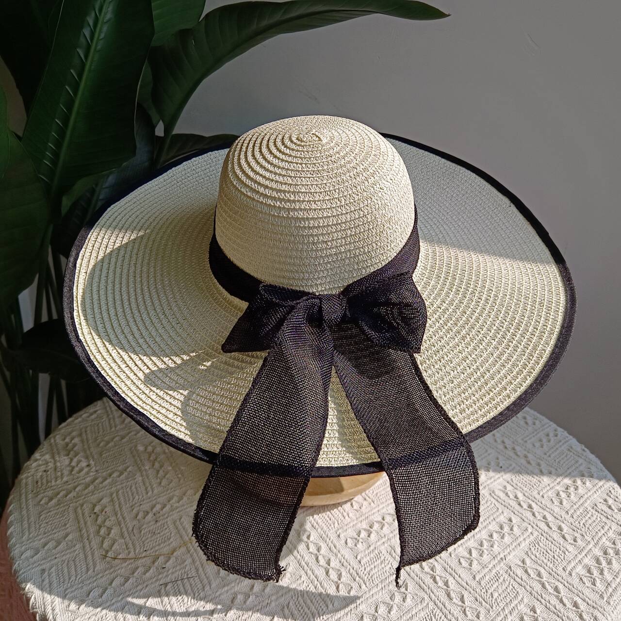 Chapéu de Palha Dobrável de Praia Proteção UV Chapéu de Sol Aba Larga para Viagem ao Ar Livre Férias Chapéu de Praia Dobrável chapéu de sol para mulher