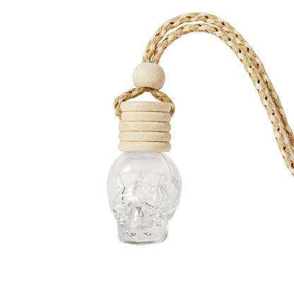 Car Skull Perfume Bottle Ornament Aromatherapy Essential Oil Bottle Hanging Auto Air Freshener Decoration Interior for Home