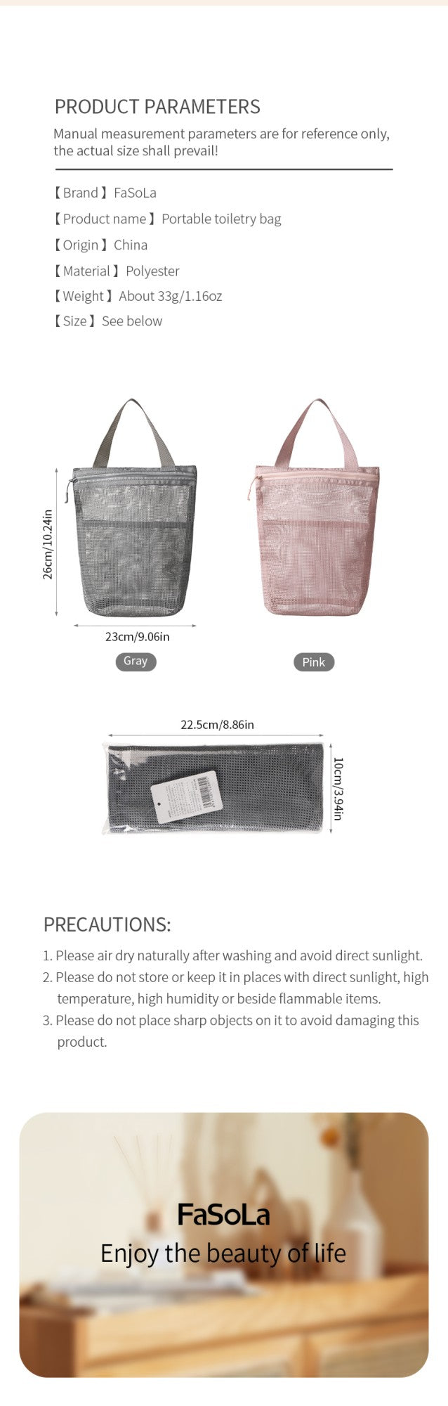 23x26cm Portable Toiletry Bag with Handy Handle Large Capacity Mesh Toiletry  Storage Bag Makeup Bag for Business Trips Travel