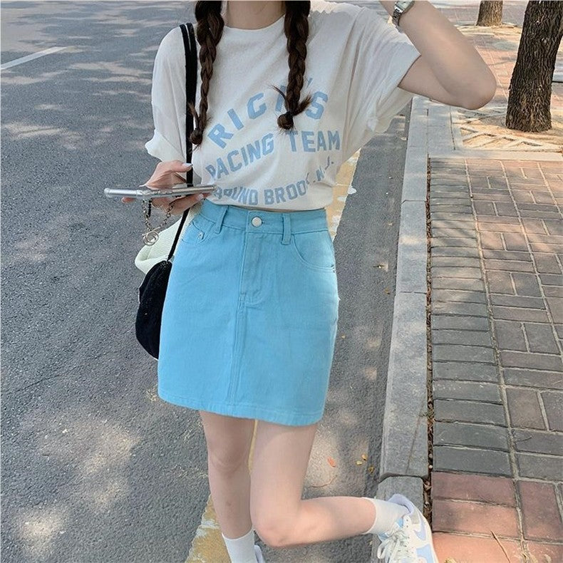 new summer fashion cusual brand female women girls Denim Skirt