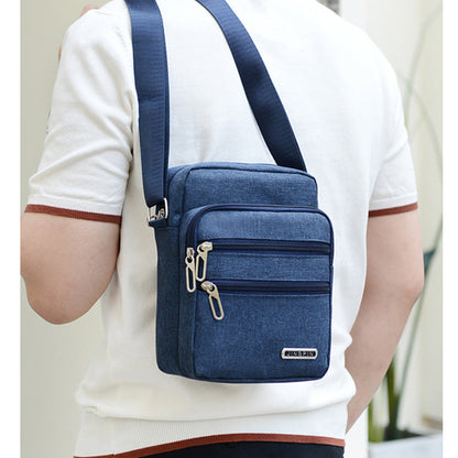 Men's Shoulder Bag Business Leisure Large Capacity Portable Handbag Zipper Multi Layer Waterproof Summer Male's Crossbody Bags