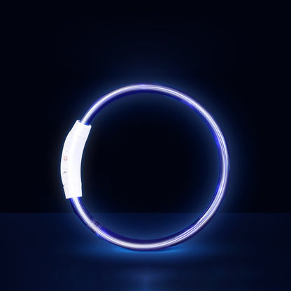 Coleira LED para Cães para Segurança Noturna Coleira Brilhante Recarregável para Pets com 3 Modos Alta Visibilidade para Gatos e Cães em Passeios Noturnos
