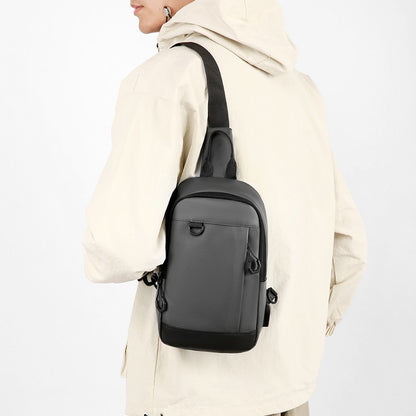 Men's Stylish Shoulder Sling Bag - Compact Waist Pouch with Multiple Compartments (Fits Phone, Wallet & Keys) Chest Pack