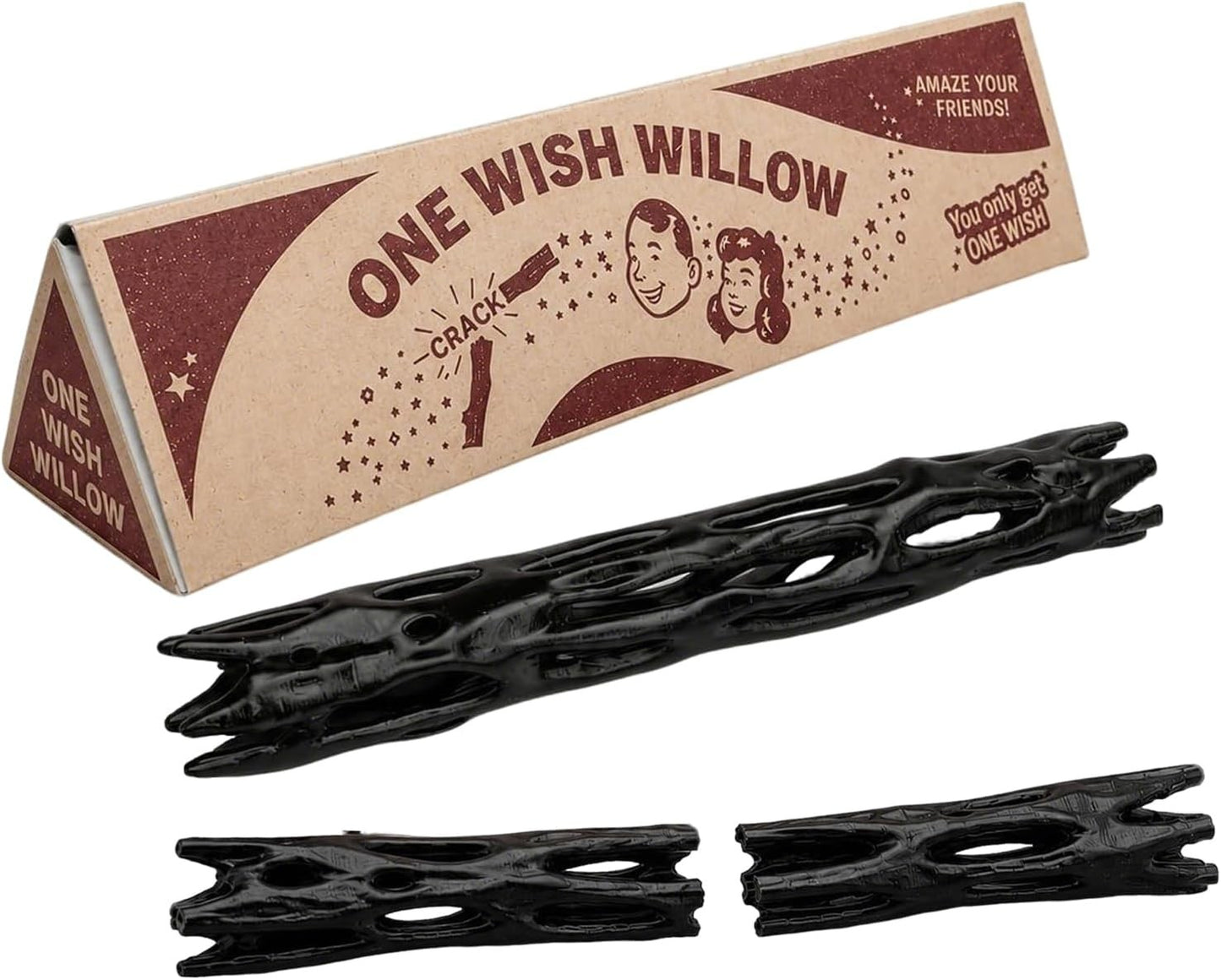 1Pcs Wish Willow Stick with Box, 3D Printed Wishing Willow Wish-Making Snap Stick, Breakable Magic Lucky Charm for Spiritual