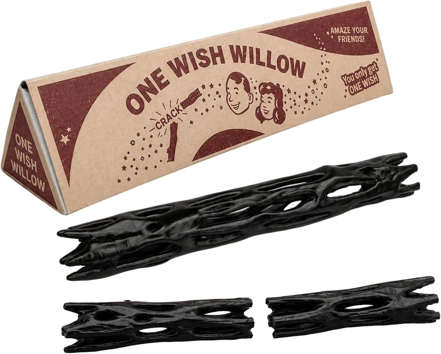 1Pcs Wish Willow Stick with Box, 3D Printed Wishing Willow Wish-Making Snap Stick, Breakable Magic Lucky Charm for Spiritual
