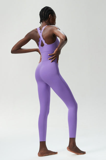 One-Piece Yoga Jumpsuit Women Gym Running Suit Super Soft Slim Fit Fitness Onesie Breathable High Stretch Workout Clothes Tights