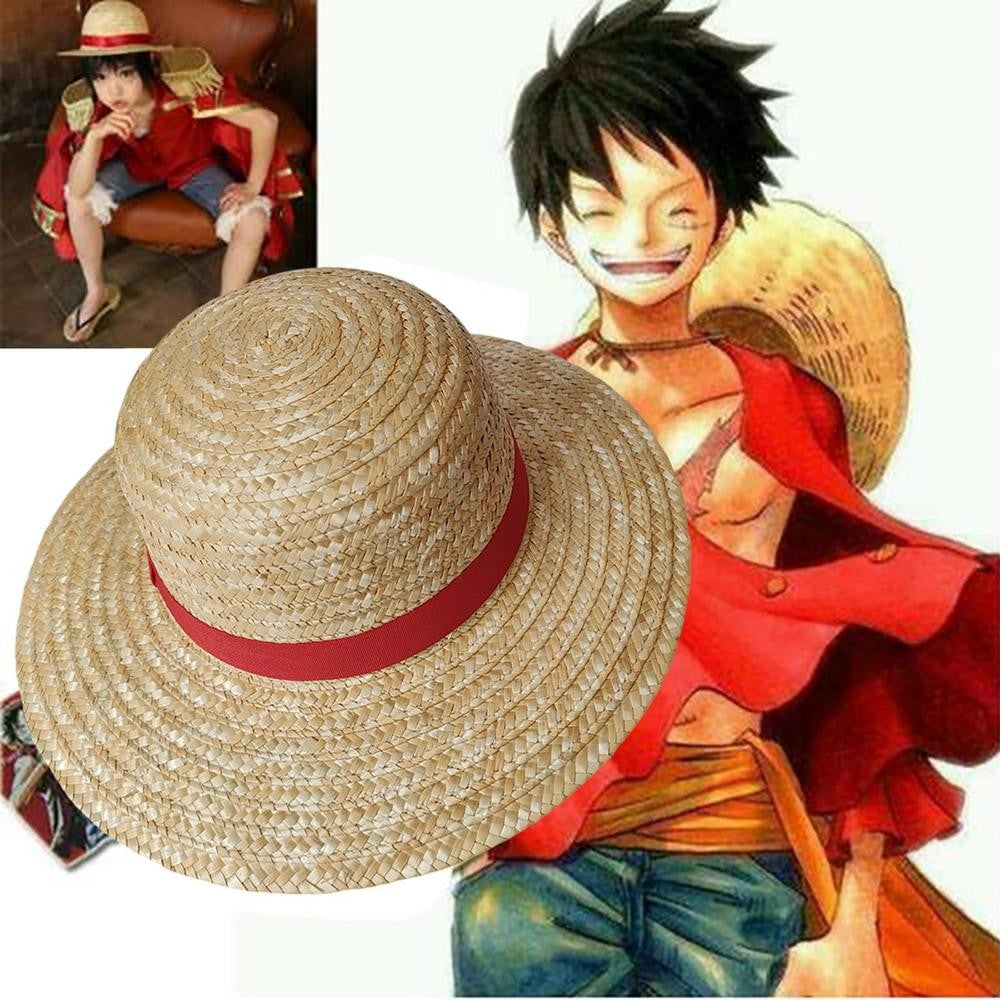 Multifunctional Straw Hat for Men Women Luffy Cosplay with String Sun Beach Party Travel Performance Costume Straw Caps
