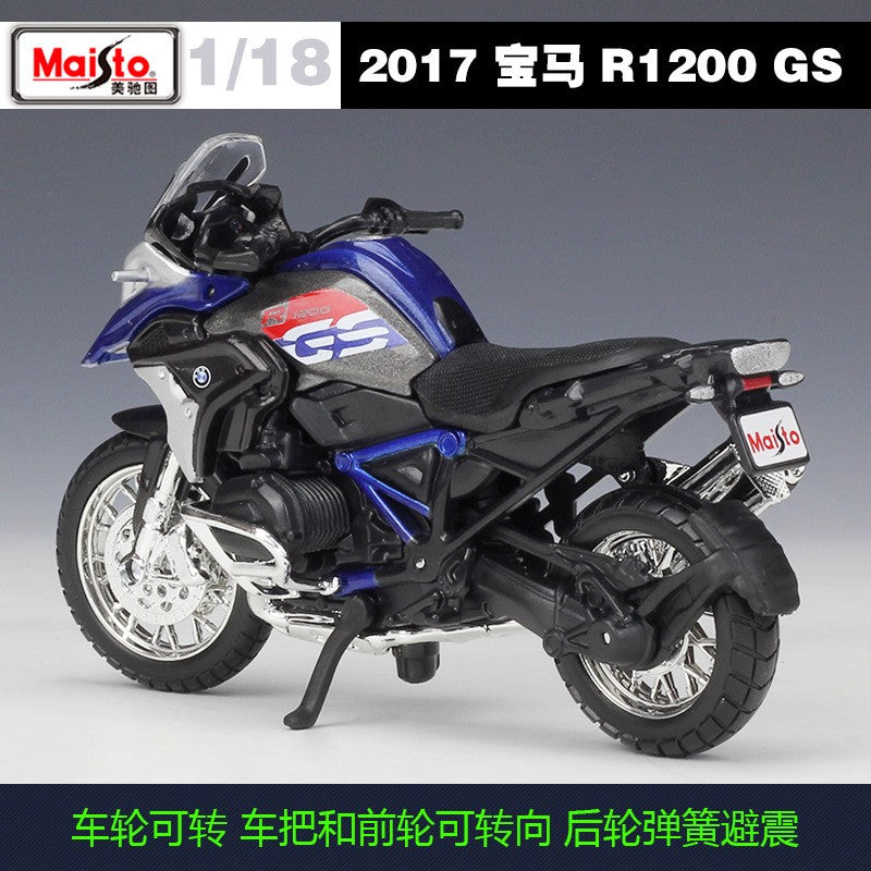 Maisto 1:18 Bmw R1200 Gs 2017 R 1200 Mock-up Alloy Motorcycle Model With Chassis