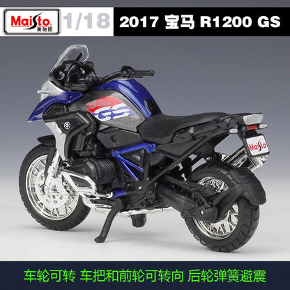 Maisto 1:18 Bmw R1200 Gs 2017 R 1200 Mock-up Alloy Motorcycle Model With Chassis
