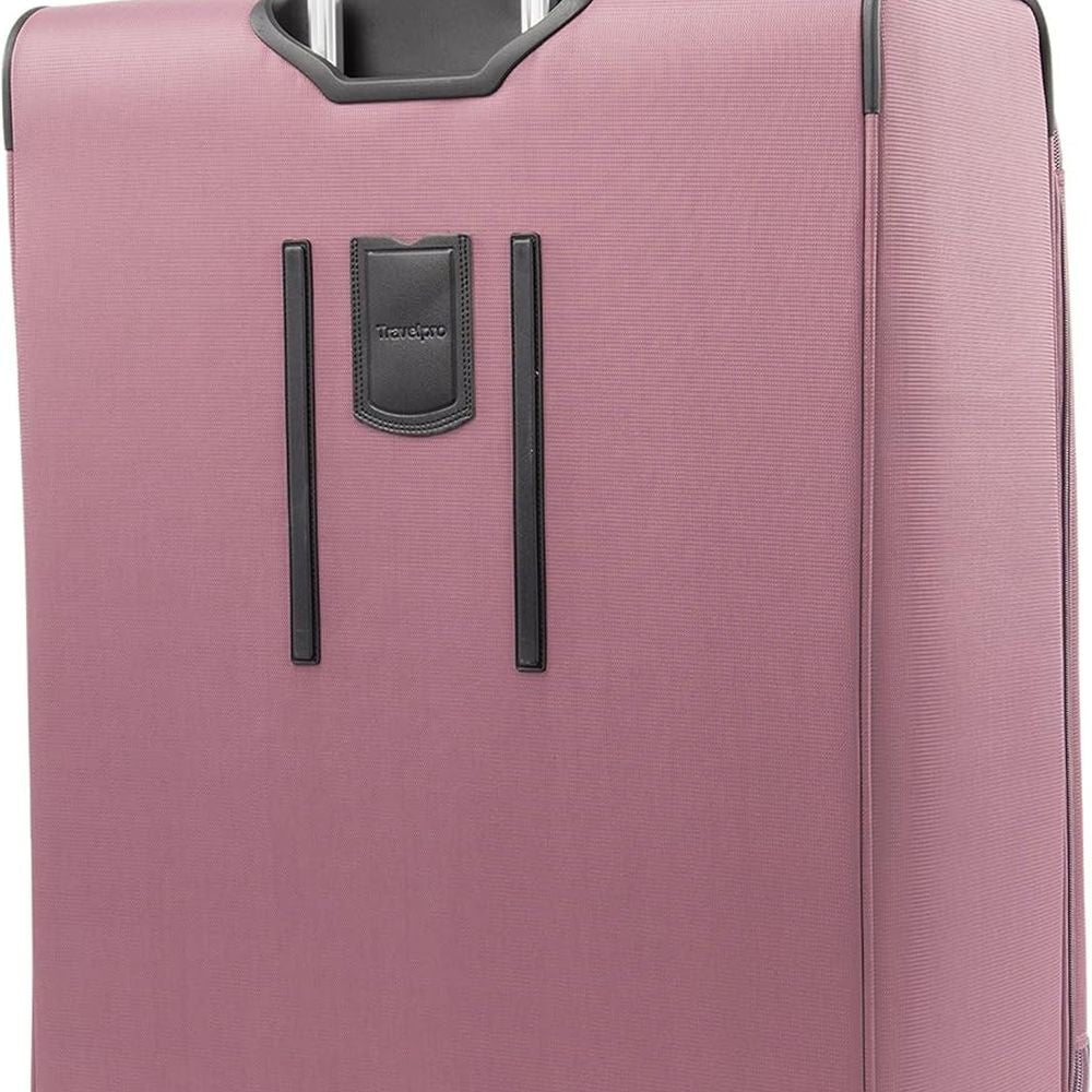 Expandable 4-Wheel Softside Luggage, Dusty Rose Pink, 29-Inch Large Suitcase for Men & Women