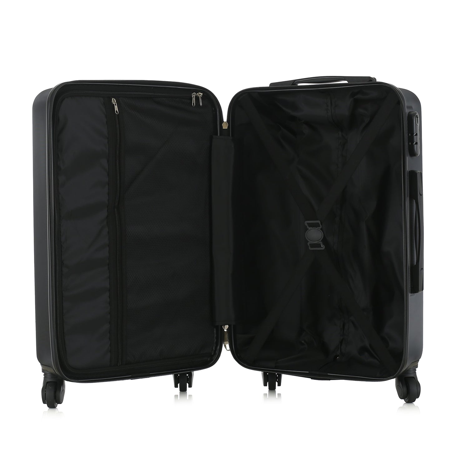 4-Piece ABS Hardside Spinner Luggage Sets (18/23/27 Inch + 13 Inch Cosmetic Case) – Lightweight Suitcase Sets with 3-Digit Combi