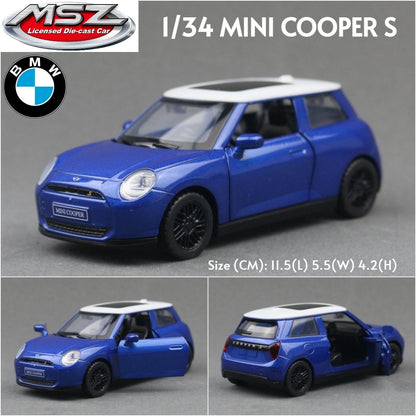 MSZ 1/43 BMW M3 M4 X6 X7 Mini Cooper SUV Carro Esportivo de Corrida Brinquedo Modelo Diecast Metal Miniatura Coleção de Fricção Presente Infantil