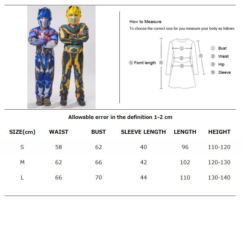 Boys Optimus Muscle Prime Fancy Dress American Boy Superhero Purim Halloween Book Week Child Captain Costume