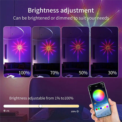 Luz Ambiente USB LED WS2812 Lâmpada Inteligente RGB para Esports Controle Remoto por APP Luz Decorativa para Festa de Fim de Ano Natal 5V
