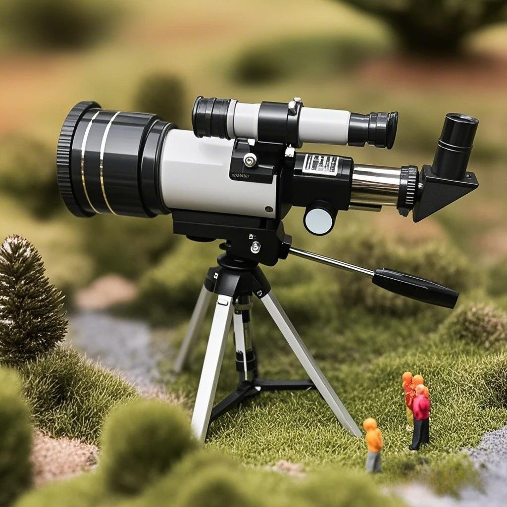 Telescópio Monocular 70300 com Tripé e Adaptador para Celular, Telescópio Portátil para Aventuras de Observação de Estrelas!