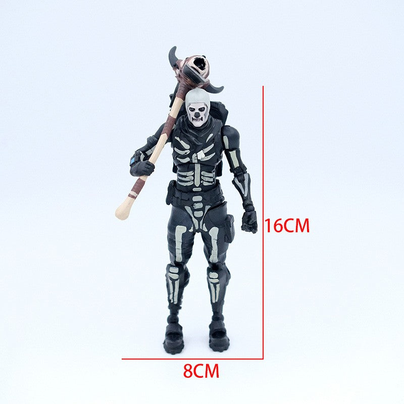 Fortnite Raptor Cavaleiro Negro Soldado Caveira Líder do Esquadrão Abraço Boneco de Ação Decoração de Quarto Brinquedos Presente para Crianças