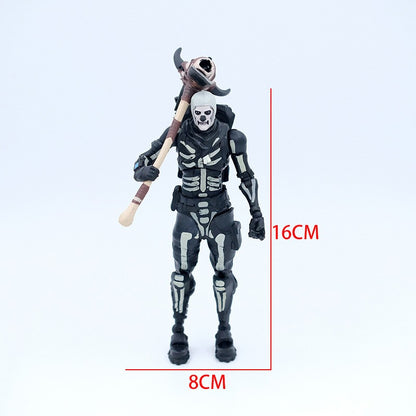 Fortnite Raptor Cavaleiro Negro Soldado Caveira Líder do Esquadrão Abraço Boneco de Ação Decoração de Quarto Brinquedos Presente para Crianças