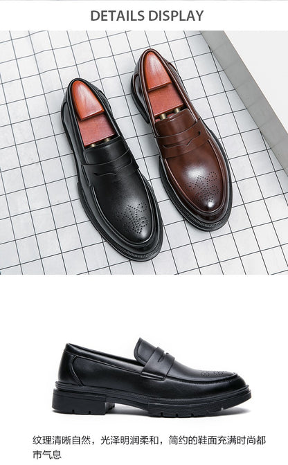 Men's Dress Shoes Retro Casual Business Leather Shoes Men Office Loafers Formal Social Brogues Wedding Leather Shoes For Men
