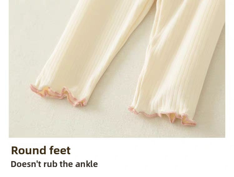 Cute Lovely Girls 2025 Autumn Pajama Set Korean Style Homewear 2 Piece Outfit Warm Long Sleeve Kids Sleepwear