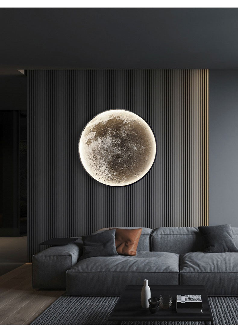 Moon Wall Lamp Living Room Background Wall Ceiling Lamp Art Bedroom Ceiling Lamp Imitating the Moon Surface Decorative Lamp