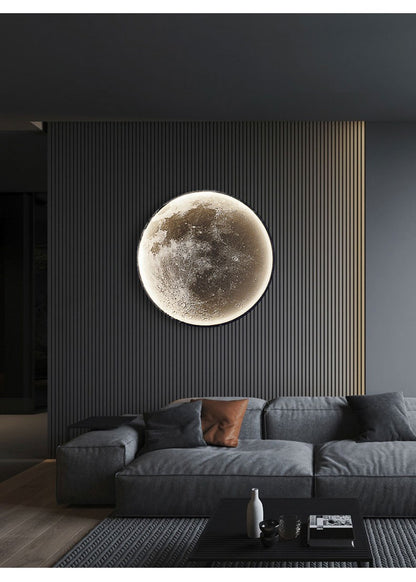 Moon Wall Lamp Living Room Background Wall Ceiling Lamp Art Bedroom Ceiling Lamp Imitating the Moon Surface Decorative Lamp