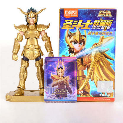 Blokees Gold Saint Boneco de Ação DIY Brinquedos de Montar Seiya Shiryu Hyoga Dohko Camus Shina Coleção de Blocos de Montar