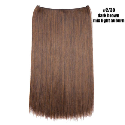 BENEHAIR Cabelo Sintético com Fio Invisível Sem Clipes Extensões de Cabelo Linha Secreta de Pesca Apliques de Cabelo Falso Para Mulheres