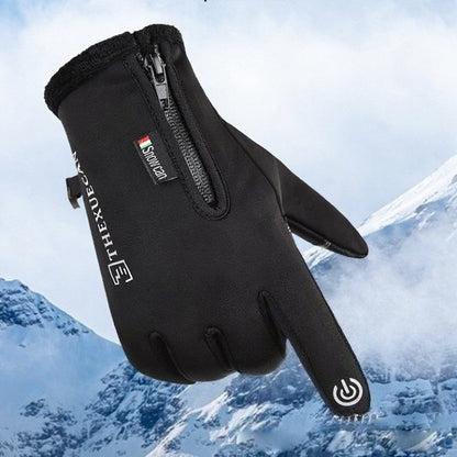 Luvas de Motocicleta Moto Luvas de Inverno Térmicas Forradas de Lã Inverno Impermeáveis Tela Sensível ao Toque Antiderrapantes para Pilotagem ao Ar Livre