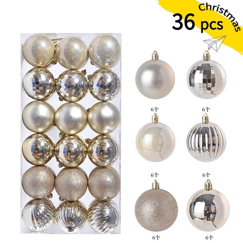 36-pack Shatterproof Mini Plastic Ball Ornaments - Christmas Tree, Halloween, Autumn, Winter Hanging Decoration Balls