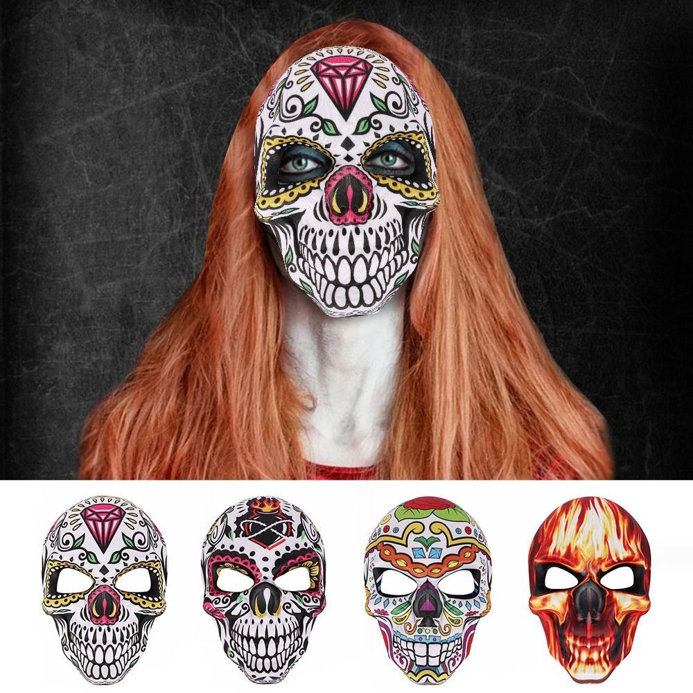 Adult Halloween Skull Mask Novelty DIY Cosplay Mask Full Face Day of The Dead Masks