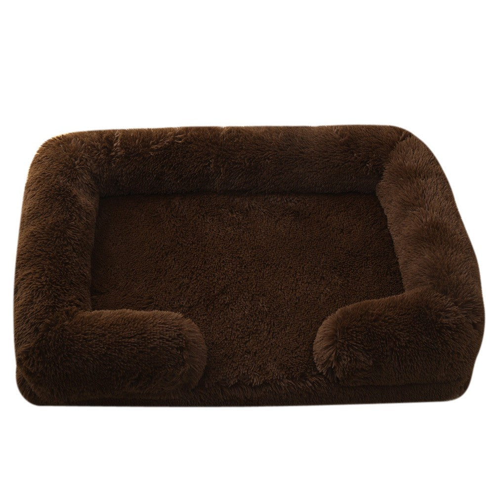 Ninho de Animais de Estimação Circular Longo de Pelúcia de Inverno, Cama para Cachorro, Cama para Gato, Almofada Macia para Animais de Estimação, Suprimentos para Animais de Estimação