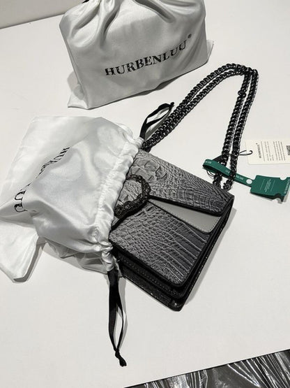 Crocodile Pattern Underarm Bag Dionysus Handbag Texture Niche Chain Slung Shoulder Bag Explosions Fashion Trend Small Square Bag