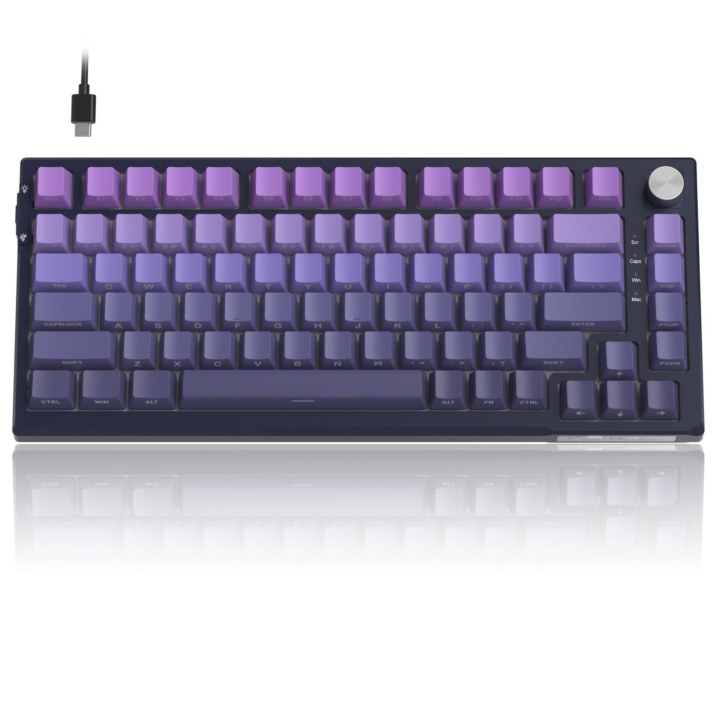 Teclado Mecânico Gamer MageGee SKY81 75%, RGB Gasket Hot Swappable com Fio Personalizado, Amortecimento de Som Cremoso com Botão