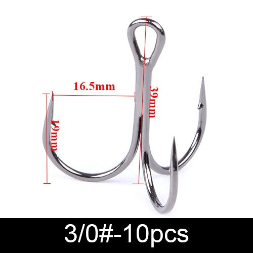 FTK Anzol de Pesca Bass com Três Pontas e Suporte para Isca, Suporte para Isca, Anzol de Isca, Conjunto de Anzóis de Manivela para Amarração de Mosca, Água Salgada, Anzol de Agulha para Pesca