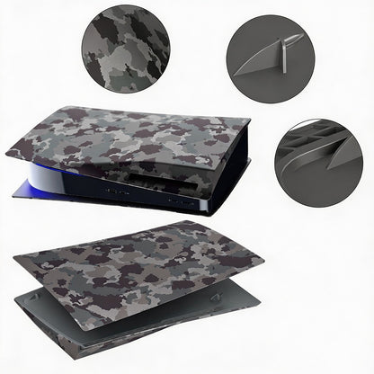 For PS5 Console Disc Version Camouflage Skin Faceplate Shell Console Replacement Backplate Shell For Playstation 5 Disc Edition