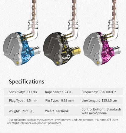KZ ZSN Pro Metal Earphones 1BA+1DD Hybrid Technology HIFI Bass Earbuds In Ear Monitor Headphones Sport Noise Cancelling Headset