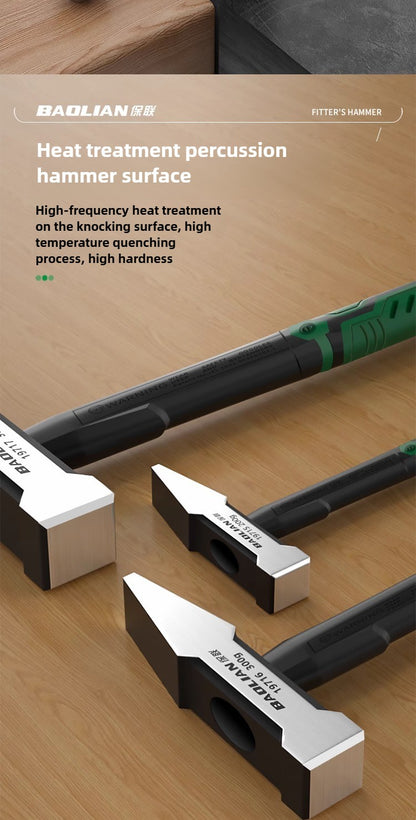 Ferramentas de Hardware Decoração de Construção Martelo de Cabo Plano 200g Martelo Bico de Pato Revestido de Plástico 300g Cabeça de Martelo 500g Martelo de Mecânico