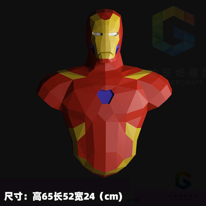 Homem Aranha Super Heróis Deadpool 3D Papercraft Modelo Escultura Faça Você Mesmo Hulk Brinquedos Artesanais Decoração de Casa Decorações de Parede de Corredor