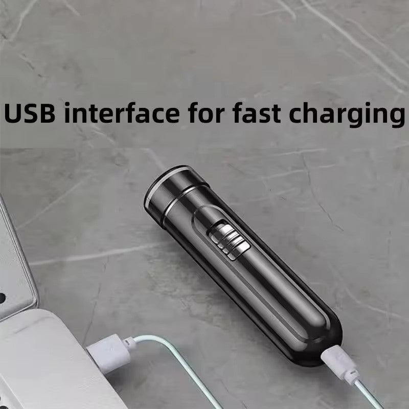 Compact and Convenient Men's Electric Shaver - USB Rechargeable, Wet & Wet, One Touch - Great for Home, Car and Travel!